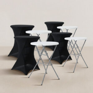 Stoliki koktajlowe z pokrowcem